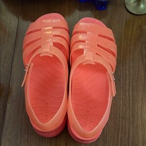 CROCS Splash Women’s Fisherman Jellies Coral Sandals